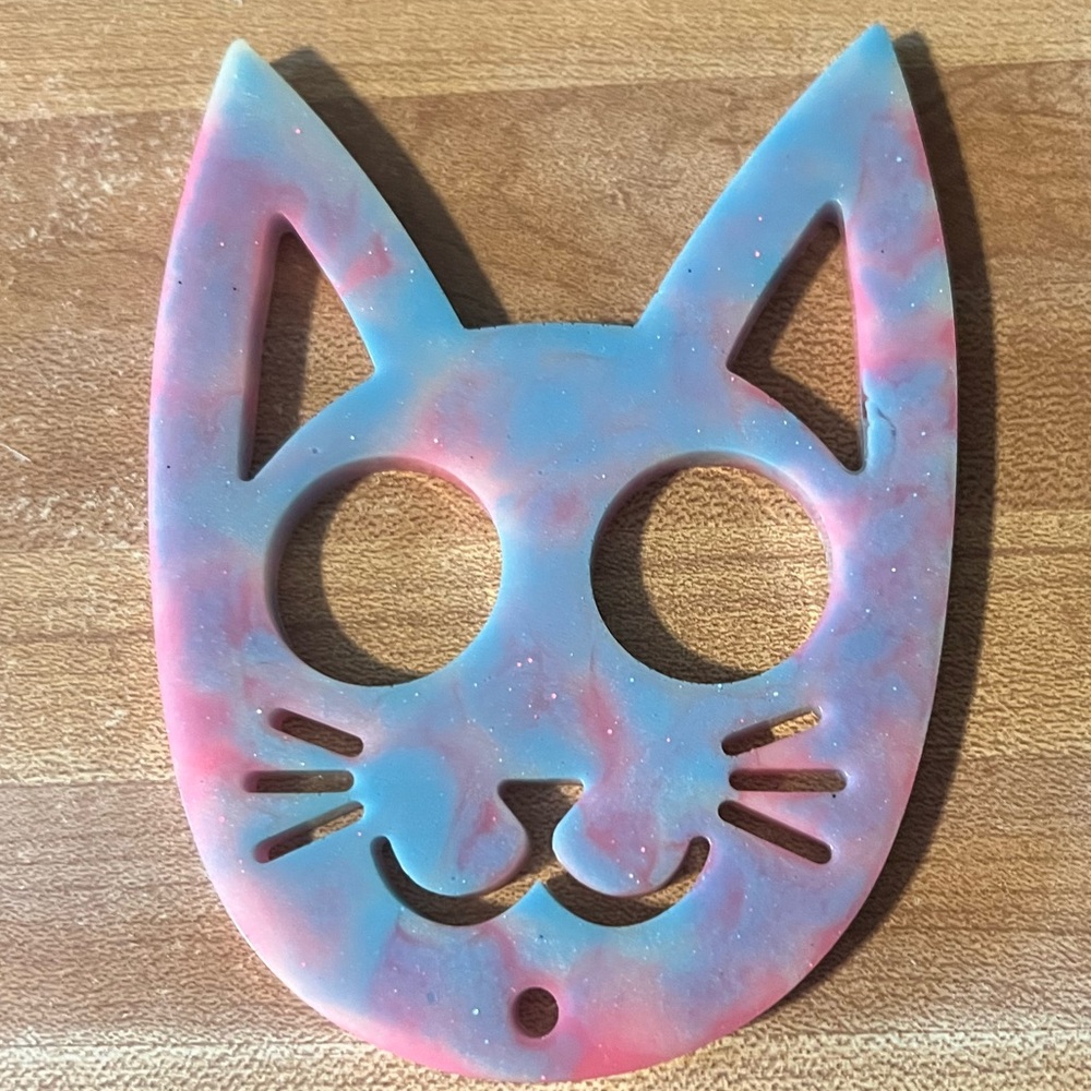 Self defense cat keychain-NEW (Cotton Candy)